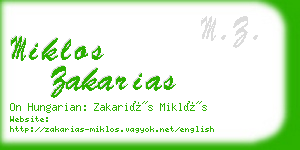 miklos zakarias business card